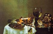 Willem Claesz Heda Breakfast Still Life with Blackberry Pie oil